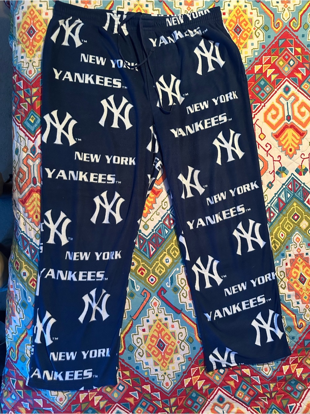 New York Yankees Men's Navy Logo lounge Pants